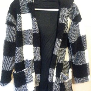 Fluffy Checkered Coat